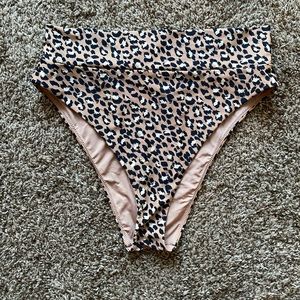 Cheetah cheeky bikini bottom